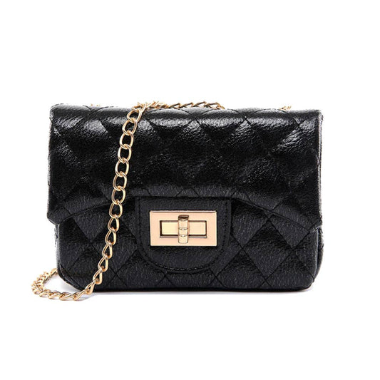 Metallic Classic Mini Black Purse