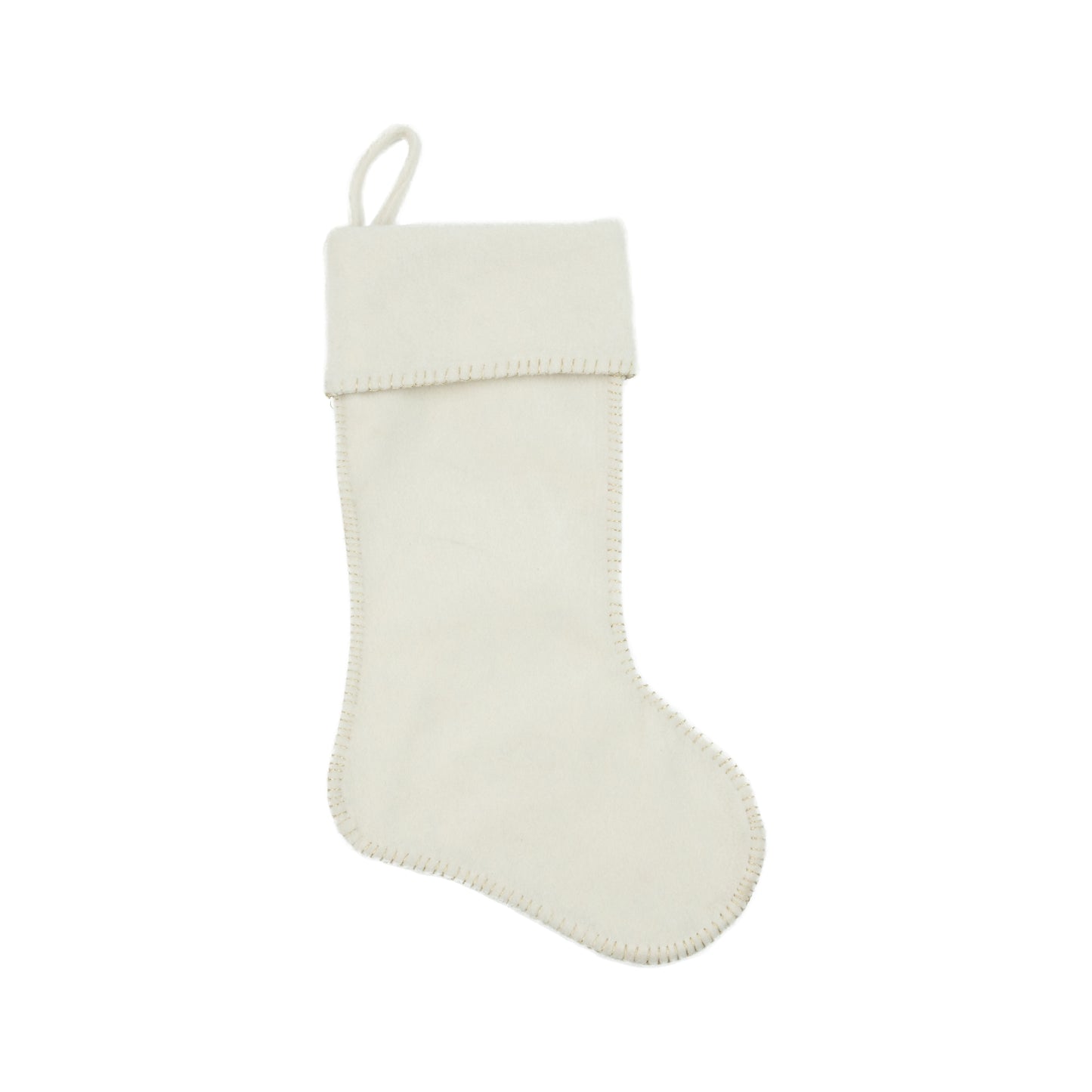 Off White Felt Christmas Stocking - Personalized ***Ships Mid-October***