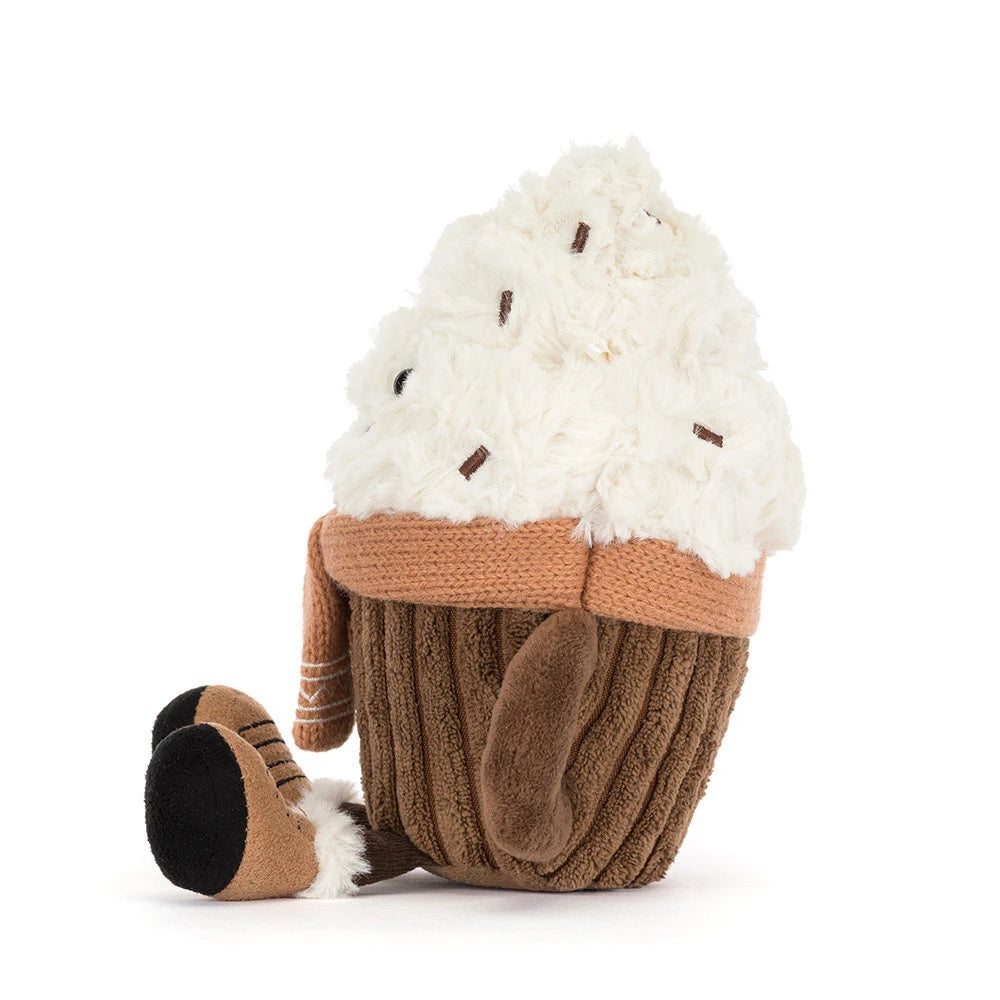Jellycat Amuseables Scarffles Hot Chocolate side view
