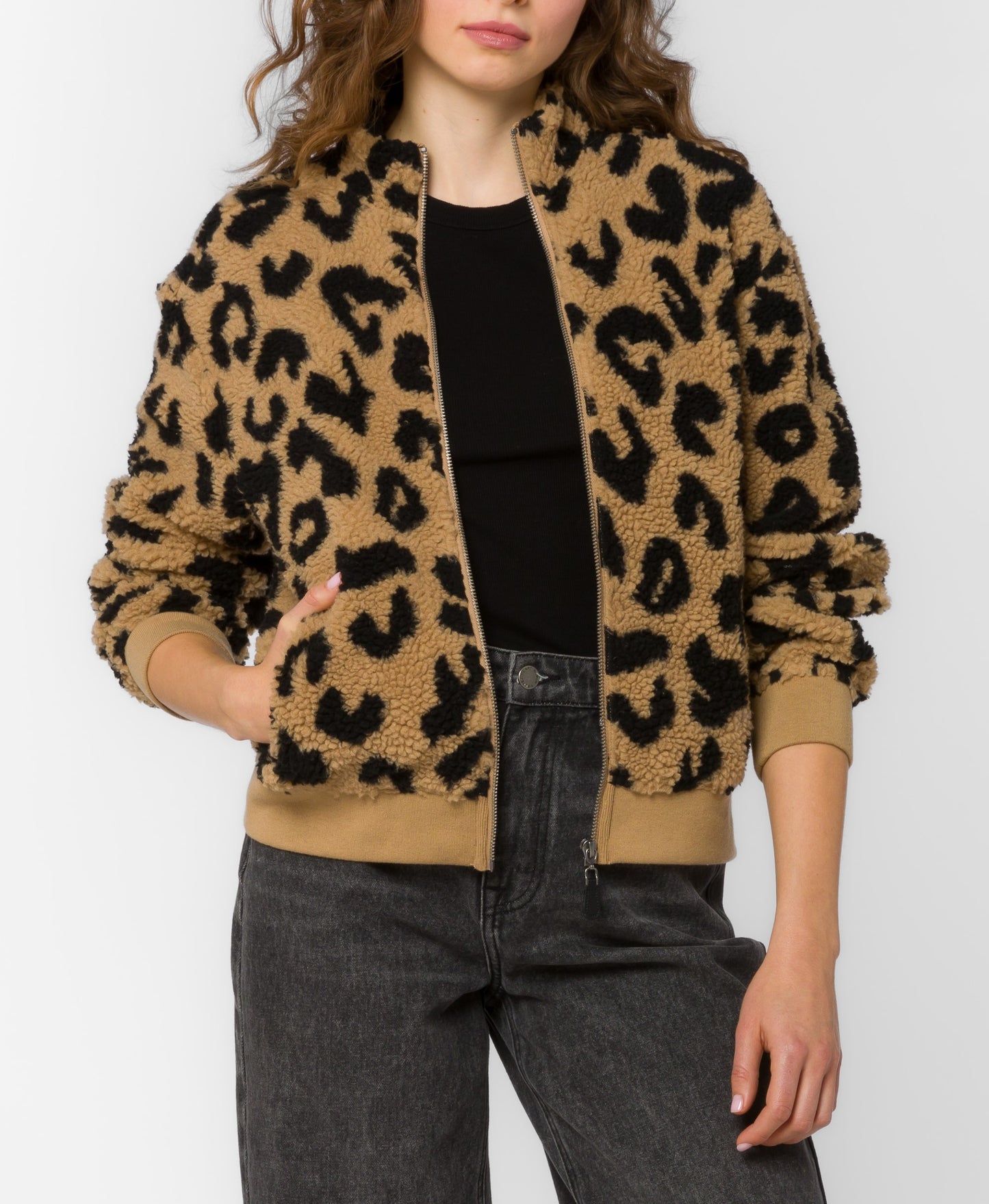 Aggie Cheetah Zip Jacket