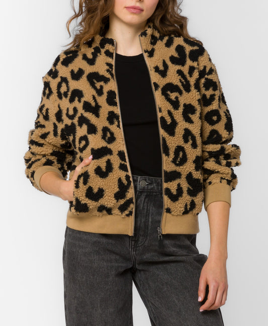 Aggie Cheetah Zip Jacket