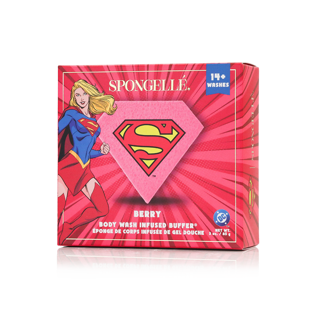 Spongellé Supergirl Berry body buffer, alternate view
