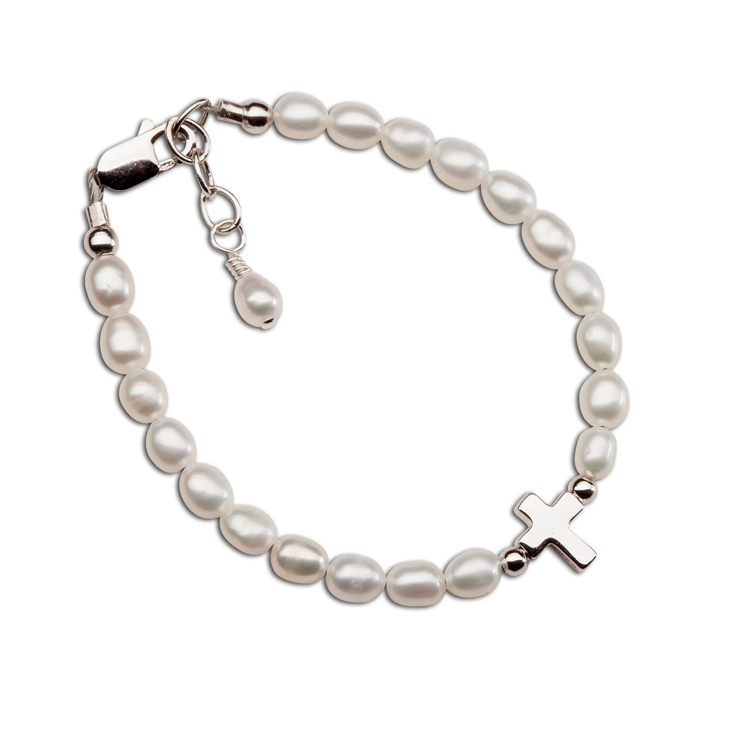 Sterling Silver Cross Baptism Bracelet