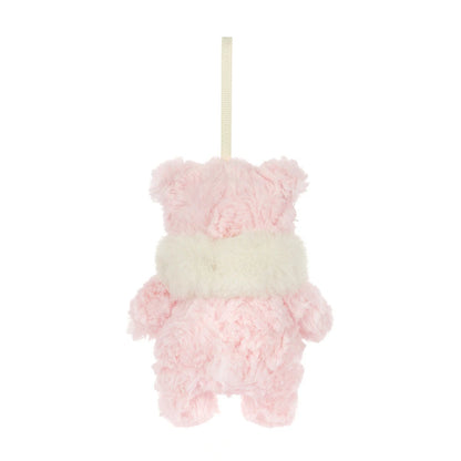 Jellycat Leola Bear Winter Warmer Decoration back view