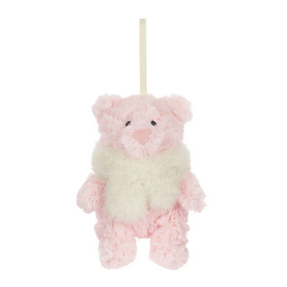 Jellycat Leola Bear Winter Warmer Decoration detail