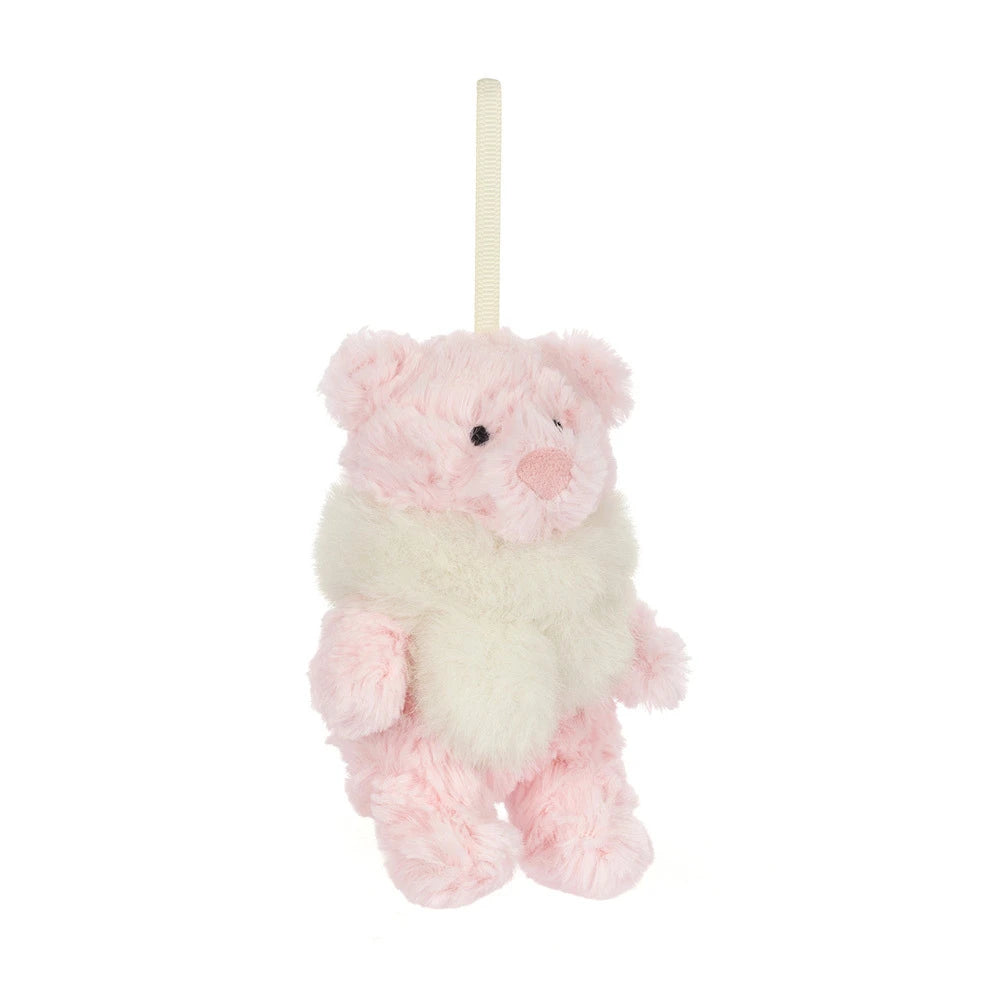 Jellycat Leola Bear Winter Warmer Christmas ornament