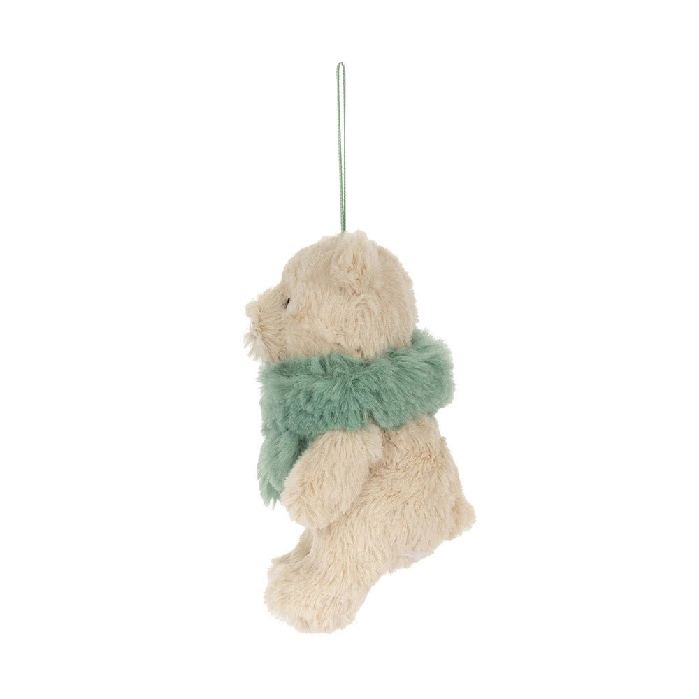 Jellycat Bartholomew Bear Jr. Winter Warmer Decoration side view