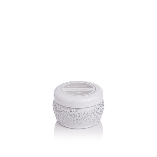 Volcano Signature Candle - White Mini Tin