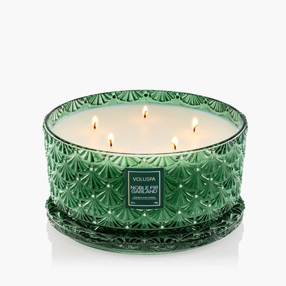 Voluspa Noble Fir Garland Centerpiece Candle