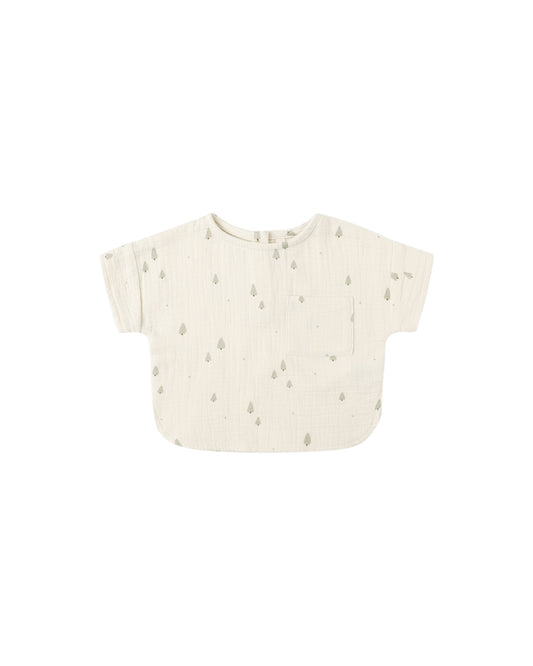Trees Woven Boxy Top