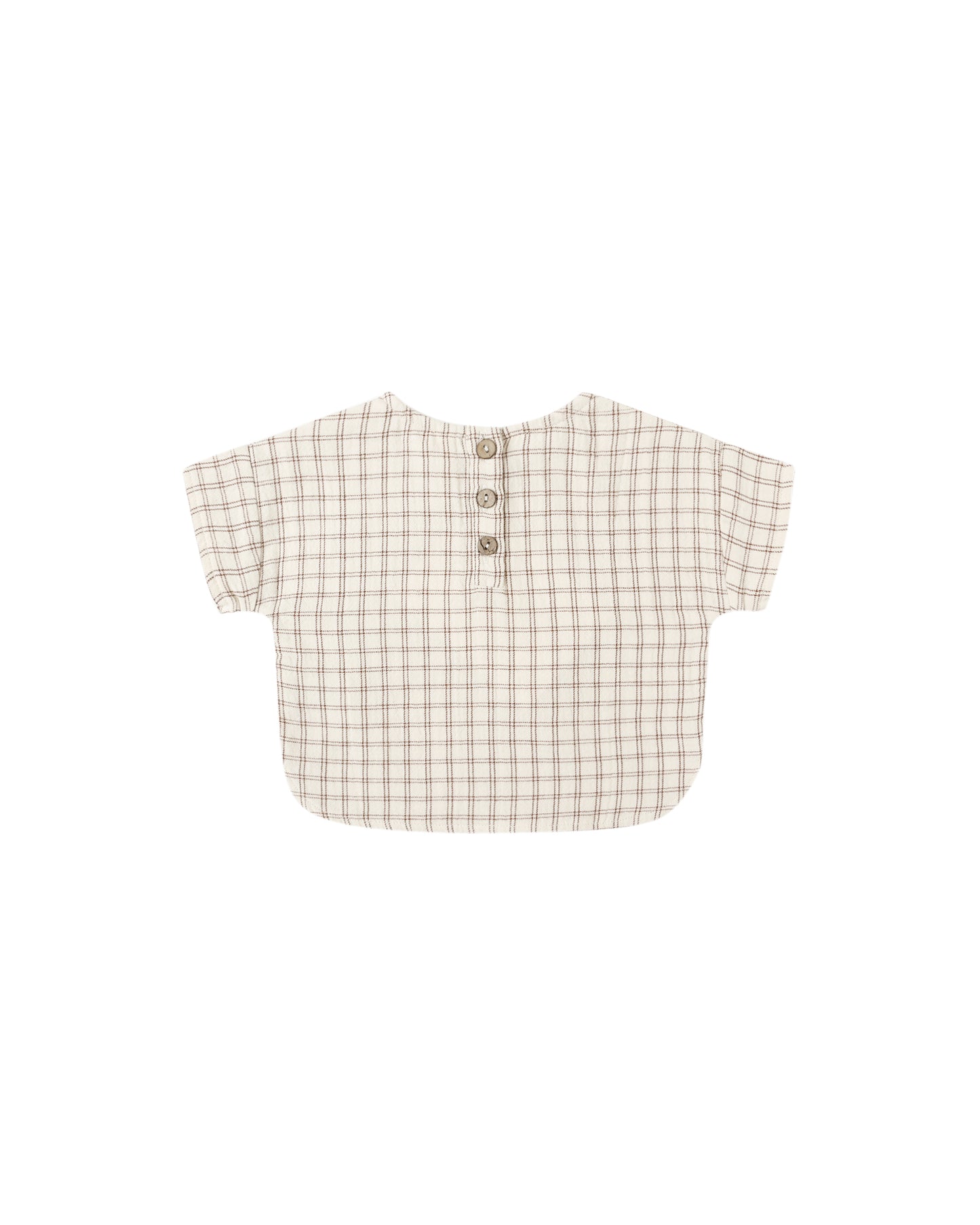 Cedar Check Woven Boxy Top