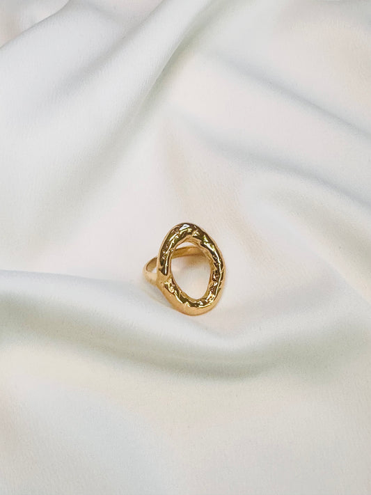 Hammered Circle Ring