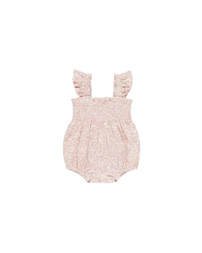 Pink Blossom Smocked Romper