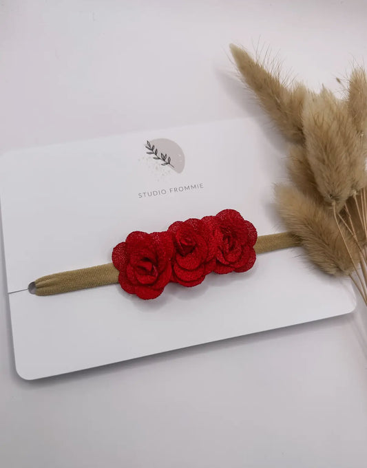 Christmas Floral Trio Nylon Headband