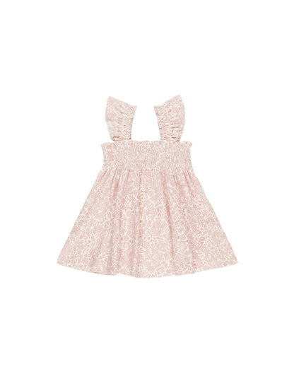 Pink Blossom Smocked Jersey Dress