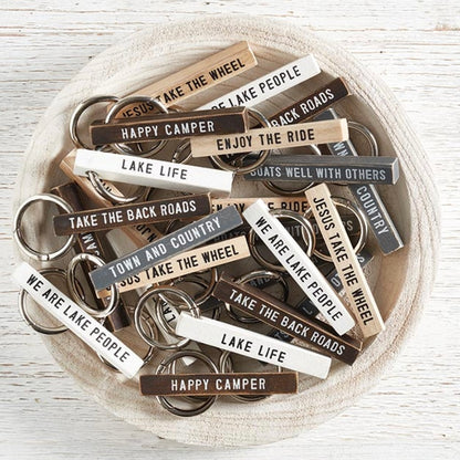 Lake Life Wooden Keychain