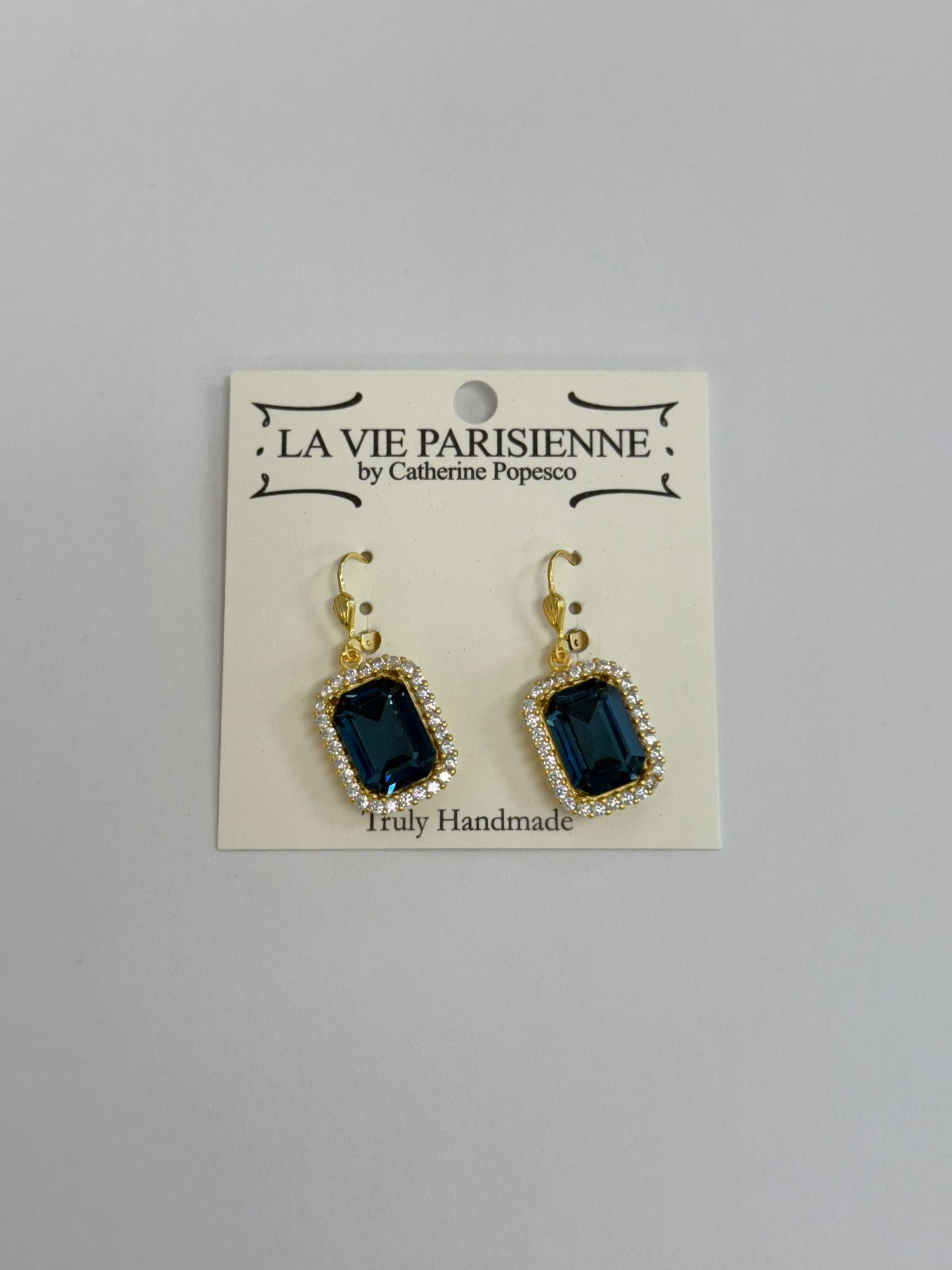 Emerald Cut Crystal La Vie Earrings