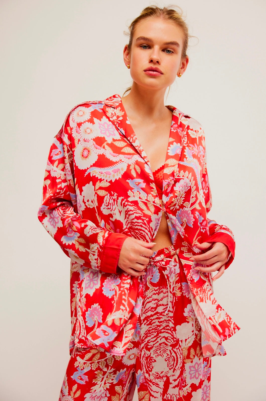 Dreamy Days Red Flame Combo Pajama Set