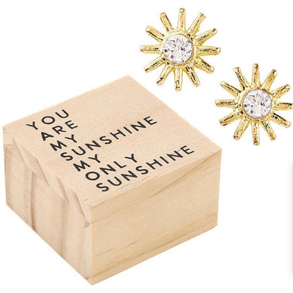 You Are My Sunshine Treasure Box Earrings