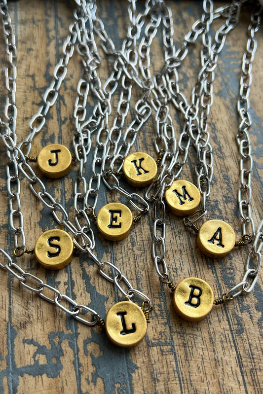 Initial Pendant Gold Circle