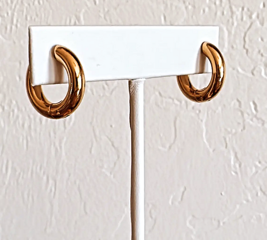 Rose Hoop Earrings