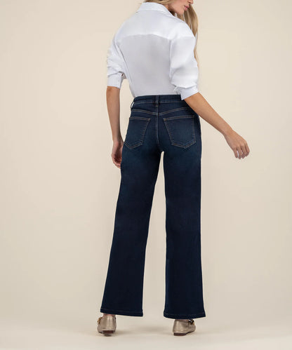 High Rise Wide Leg Clean Hem Jean