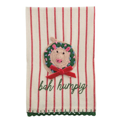 Farm Style Embroidered Christmas Towels