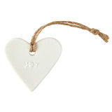 Joy Heart Ceramic Ornament With Gift Box