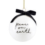 Peace On Earth Glass Ornament
