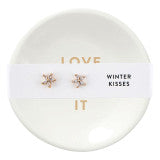 Winter Kisses Stud Earrings & Trinket Tray