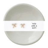 You Are A Gift Holiday Stud Earrings & Trinket Tray
