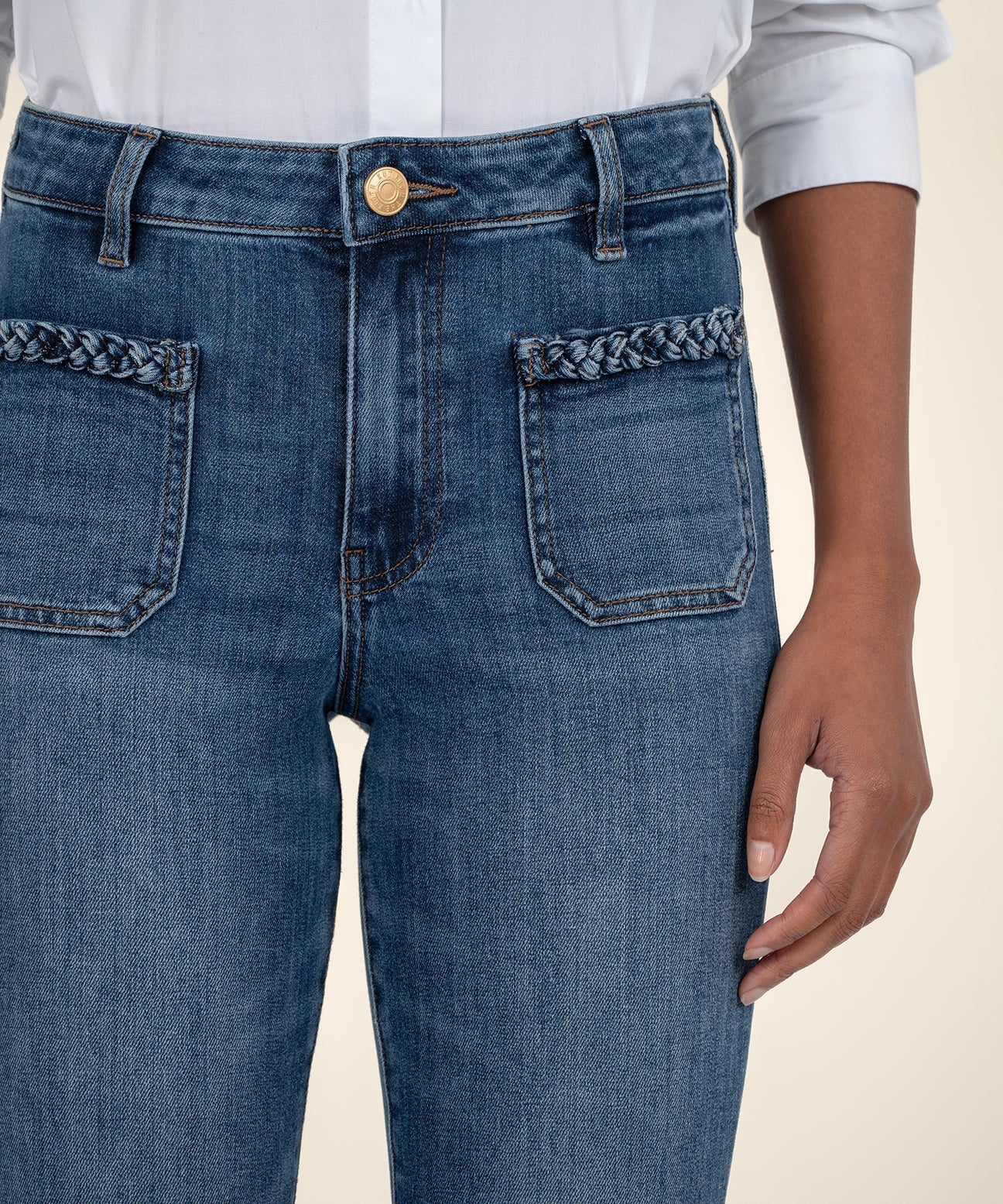 Ana High Rise Flare Patch Pocket