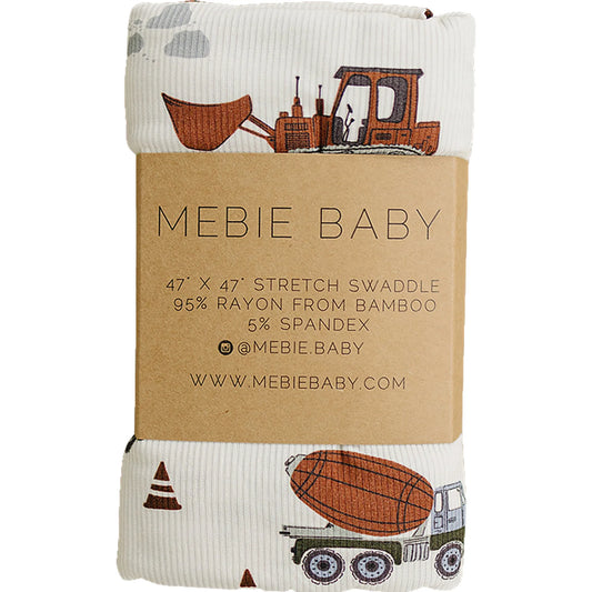 Construction Trucks Bamboo Swaddle