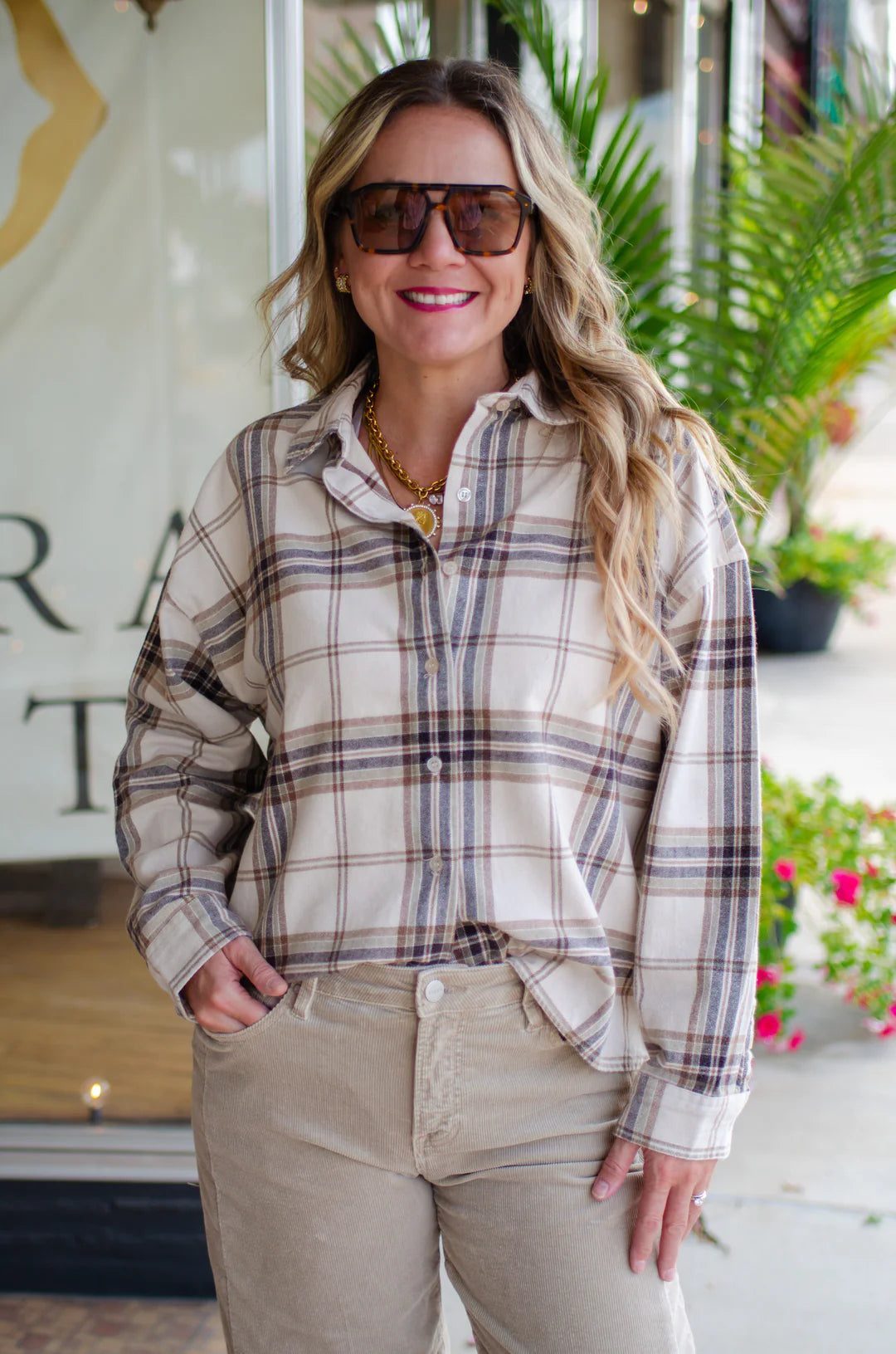 Good Times Plaid Button Down