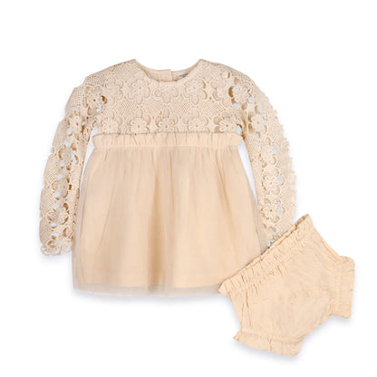 Calla Crochet Lace Dress and Bloomer Set