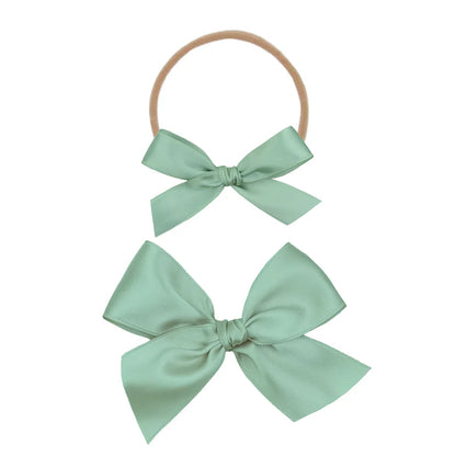 Satin Bow Medium Headband