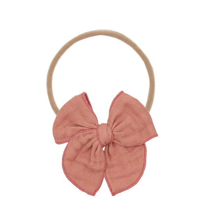 Muslin Bow Headband