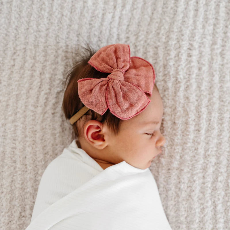 Muslin Bow Headband