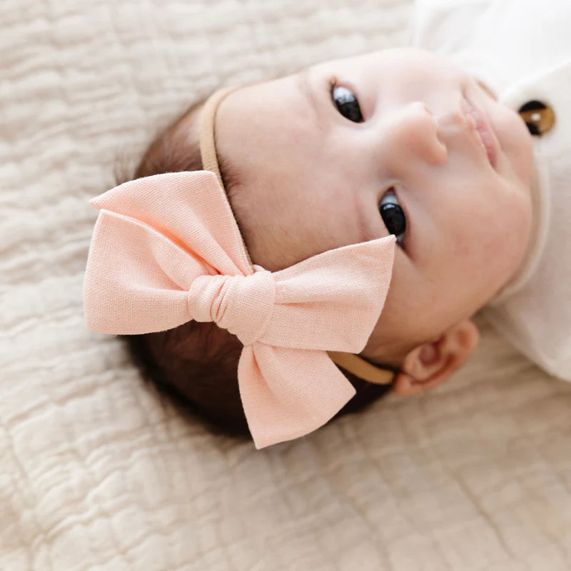 Linen Bow Headband