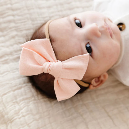 Linen Bow Medium Headband