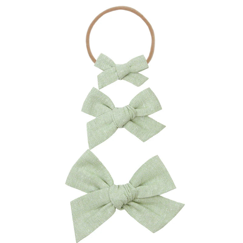 Linen Bow Headband