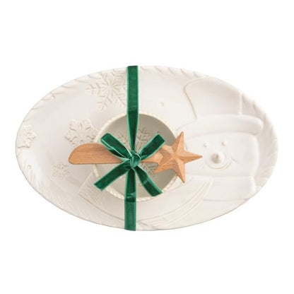 Snowman Tray & Dip Set