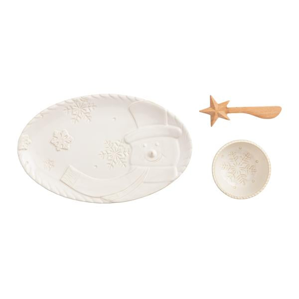 Snowman Tray & Dip Set