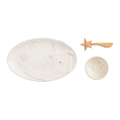 Snowman Tray & Dip Set