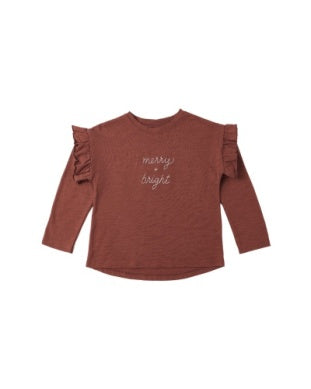 Long Sleeve Ruffle Merry & Bright