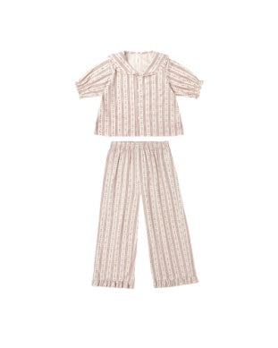 Candy Cane Stripe Ruffle Pajama Set
