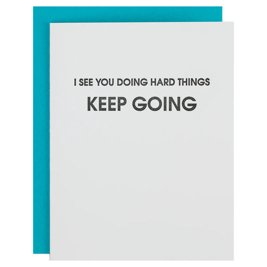 Keep Going Letterpress Card