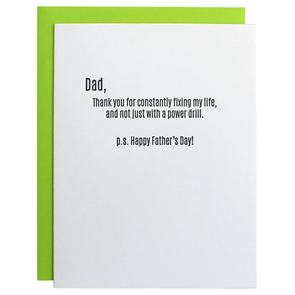 Fixing Life Father’s Day Letterpress Card