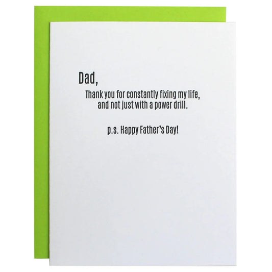 Fixing Life Father’s Day Letterpress Card