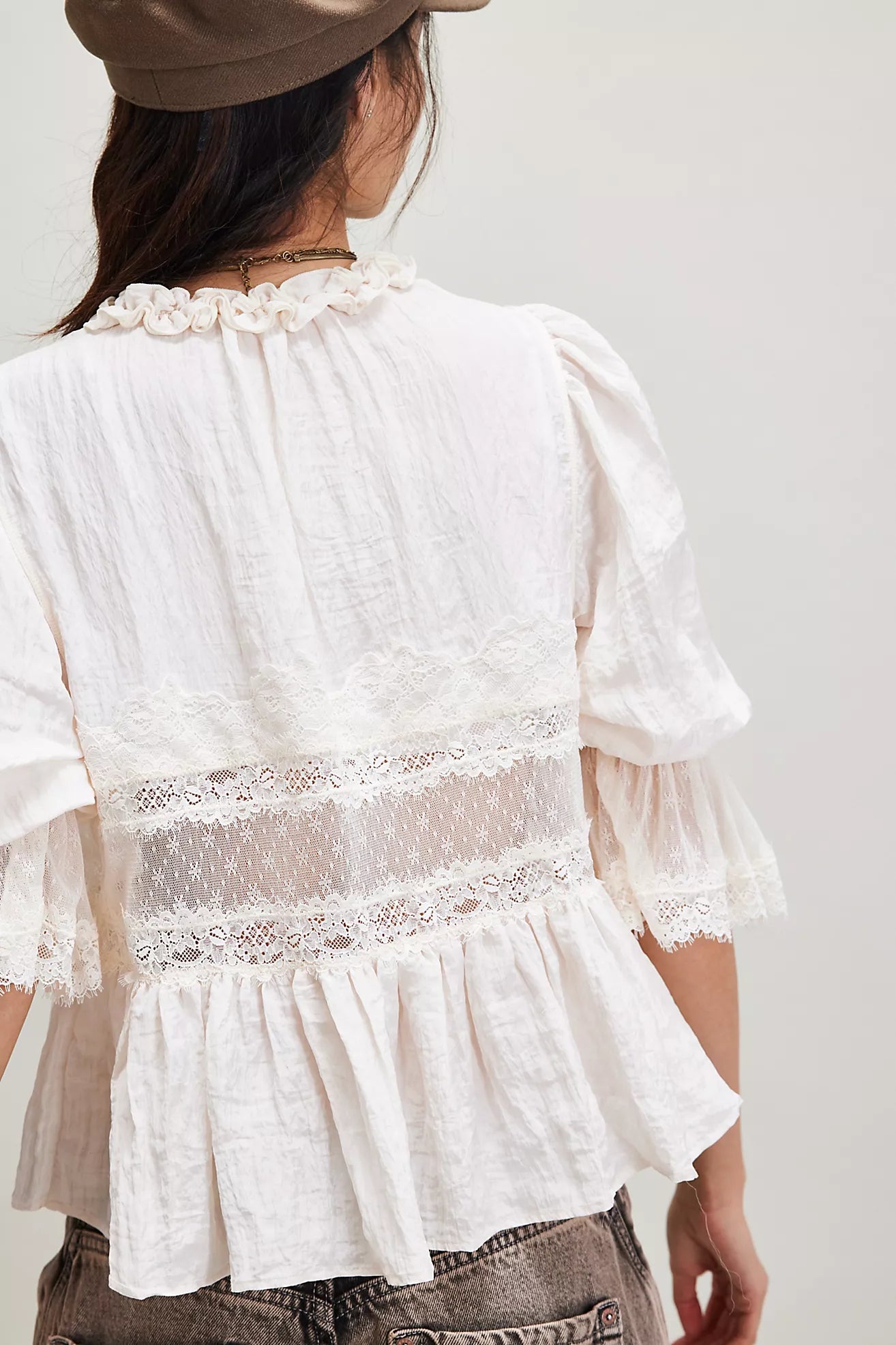 Forever Young Bed Jacket in White Alyssum
